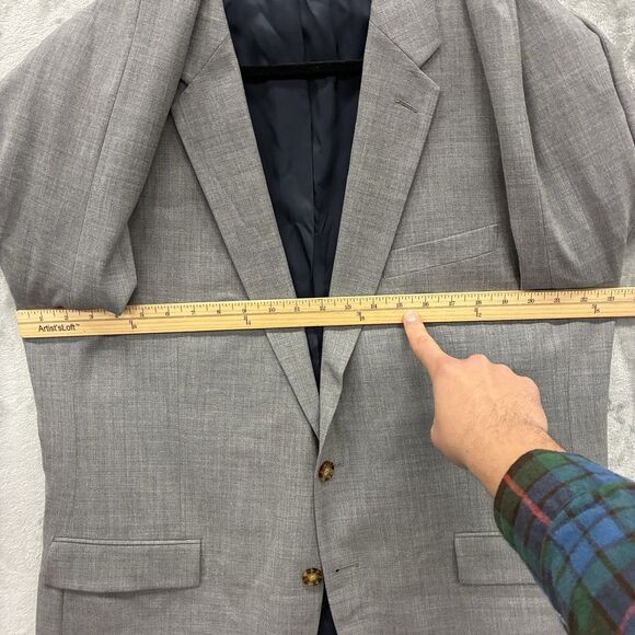 J Crew 46R Thompson 100% Wool Blazer Jacket Sport Suit Coat Gray Academic NEW - Picture 4 of 9